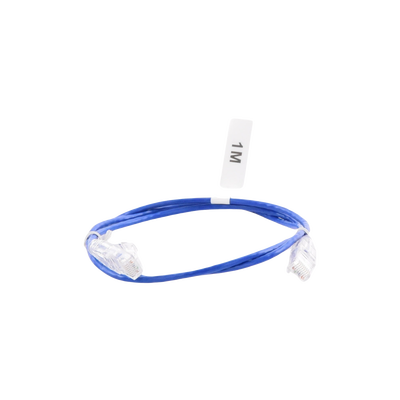 Cable de Parcheo Slim UTP Cat6 - 1 Metro (3.28 Pies), Azul, Diámetro Reducido (28 AWG)