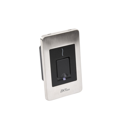 Lector Esclavo de Huella y Proximidad / RS-485 / IP65 / Acero Inoxidable / Exterior / ZKFinger VX10.0