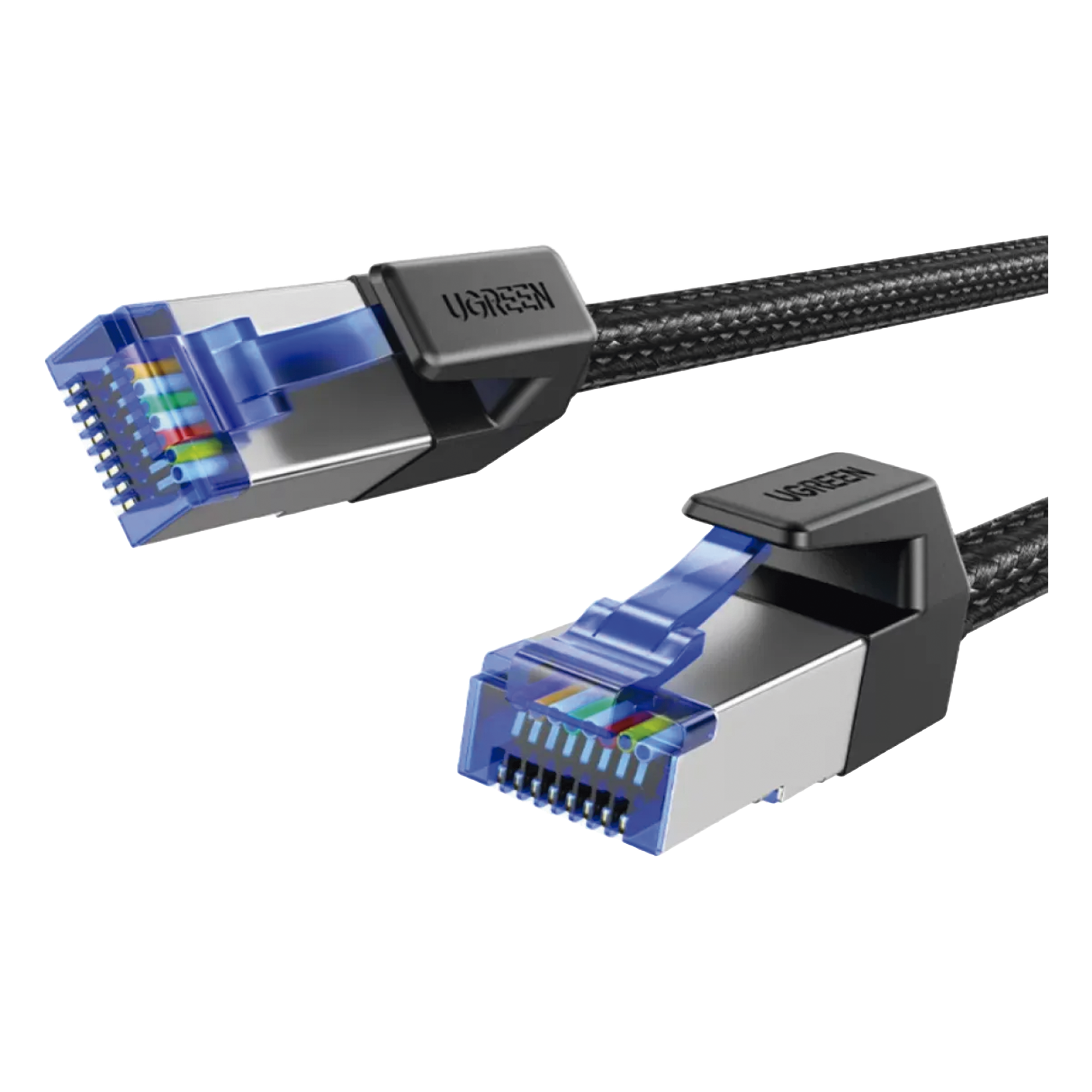 Cable Ethernet Cat8 CLASS F/FTP Redondo con Malla de Nylon 2 Metros (6.56 Pies)