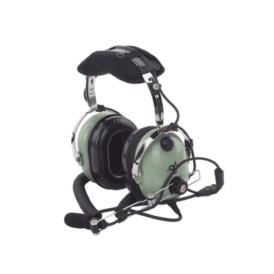 Auriculares de aviación, con micrófono, sobre la cabeza, helicóptero