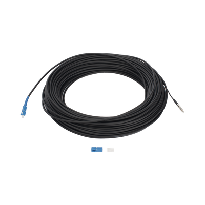 Rollo de Fibra Óptica Drop Redonda G657A2 Monomodo Simplex de 50 Metros (164 Pies) con Conectores SC/UPC-SC/UPC para Instalaciones Aéreas, Subterráneas o a la Intemperie