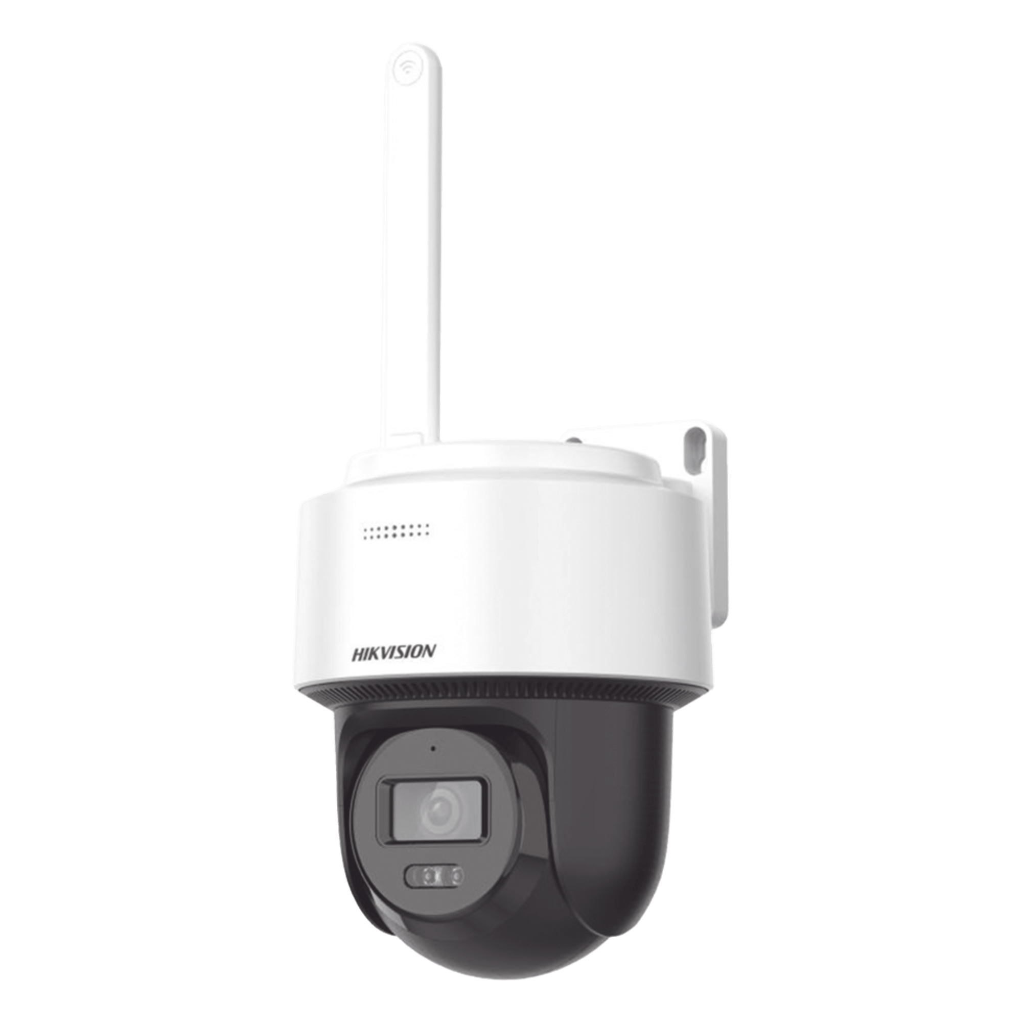 [FlexVu] Domo PT IP 4 Megapixel / Lente 4 mm / Dual Light (30 mts IR + 30 mts Luz Blanca) / ACUSENSE / Autoseguimiento en Humanos / IP66 / Micrófono y Bocina Integrado (Audio de Dos Vías) / Micro SD / Incluye Montaje de Pared o Techo — HIKVISION · SKU DS-2DE2C400MWG-4G