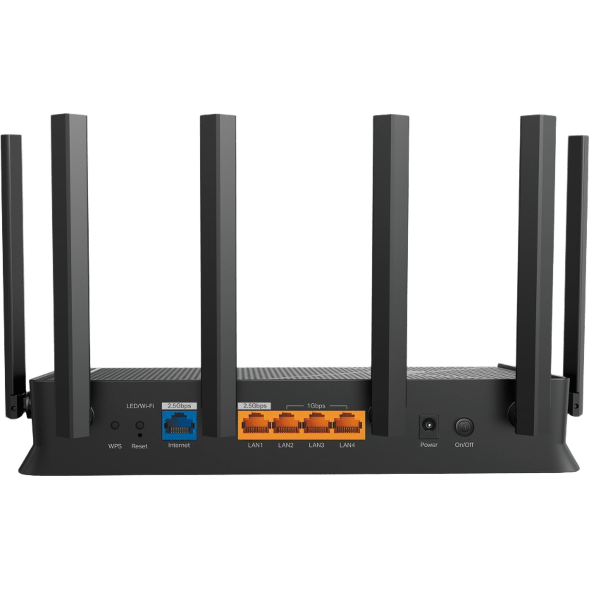 Router WiFi 6 doble banda AX 1800 Mbps /  MU-MIMO y OFDMA / 1 Puerto WAN 10/100/1000 Mbps / 4 Puertos LAN 10/100/1000 Mbps / 4 Potentes Antenas / Compatible con EasyMESH