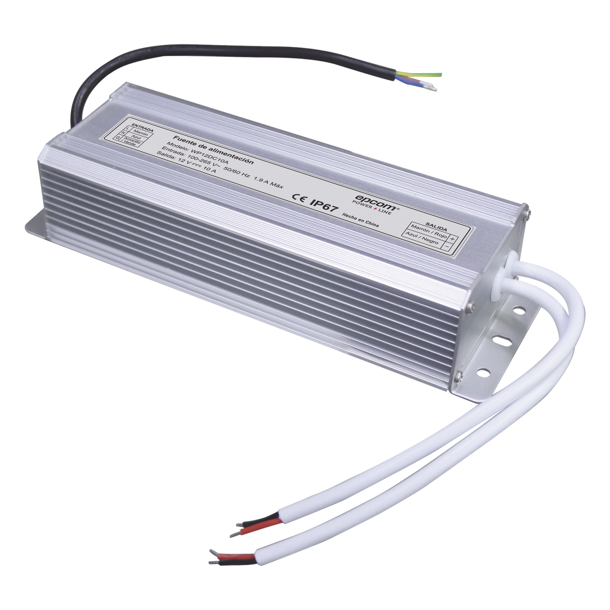 Fuente 12 V | 2 SALIDAS A 5 AMPER | 10 Amperes Totales | Waterproof | Intemperie grado IP67