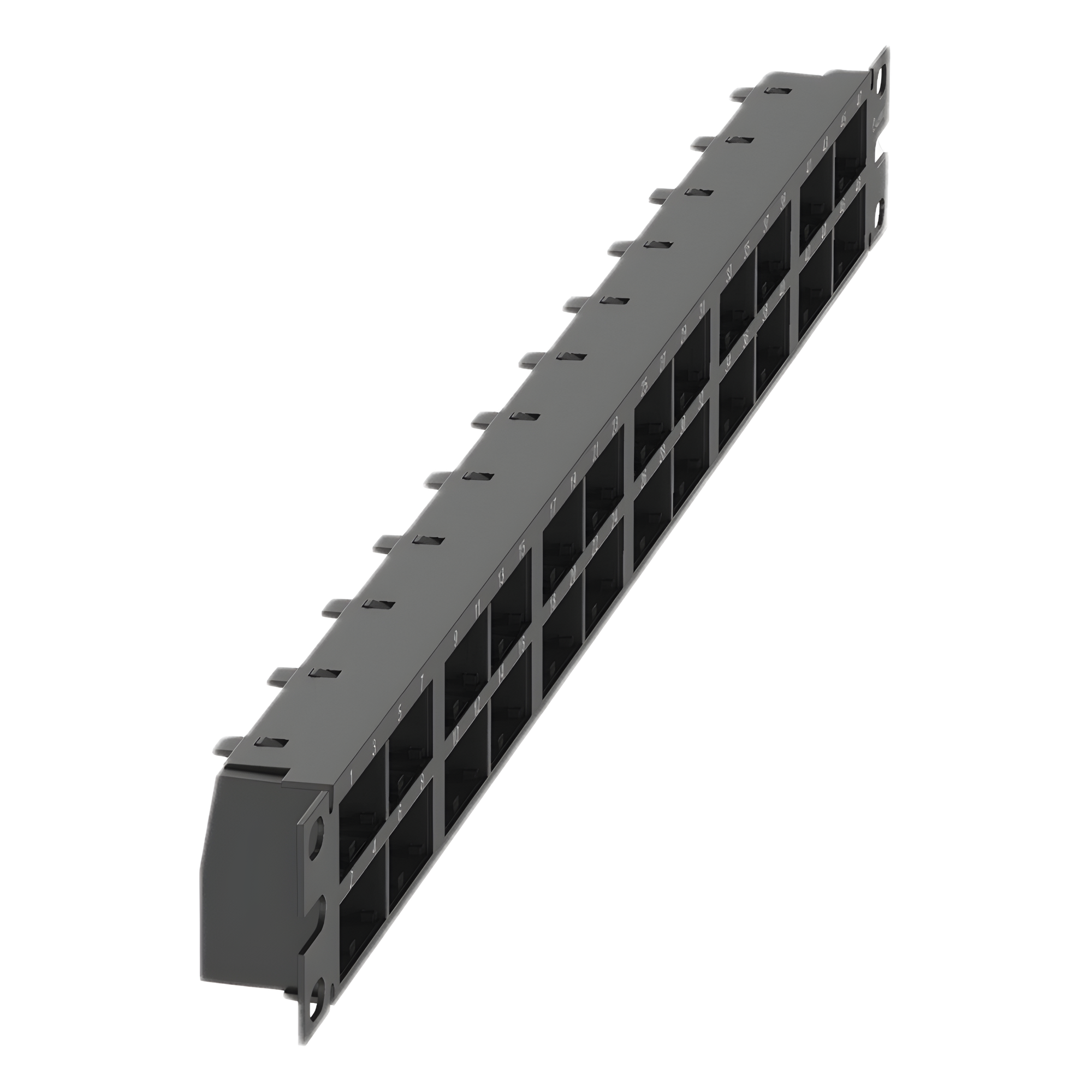 Panel de Parcheo Modular / 48 Puertos / 1 UR / Alta Densidad / Sin Blindaje / Rack 19 Pulgadas
