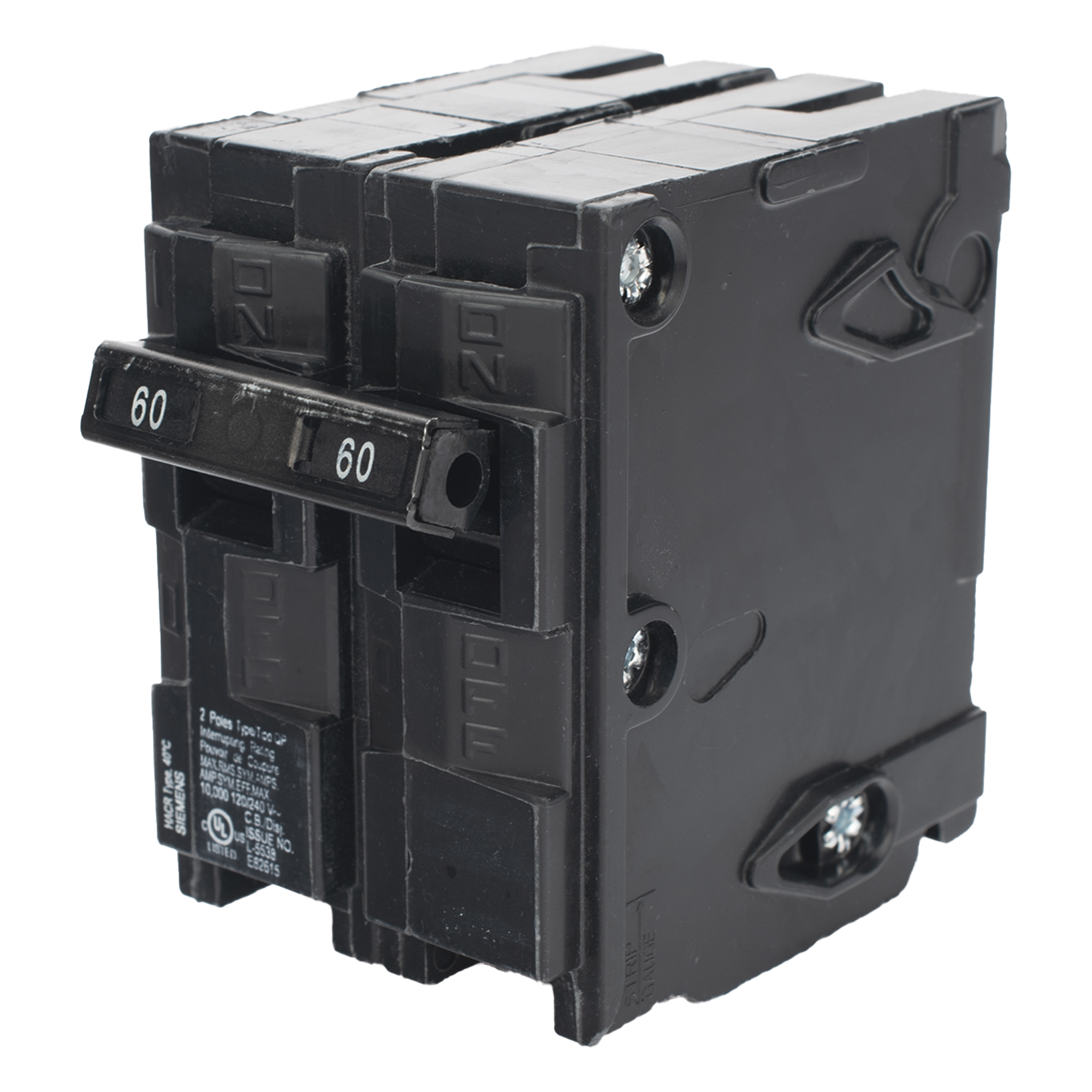Interruptor automático enchufable tipo QP 2 polos, 60 amp — SIEMENS · SKU Q260