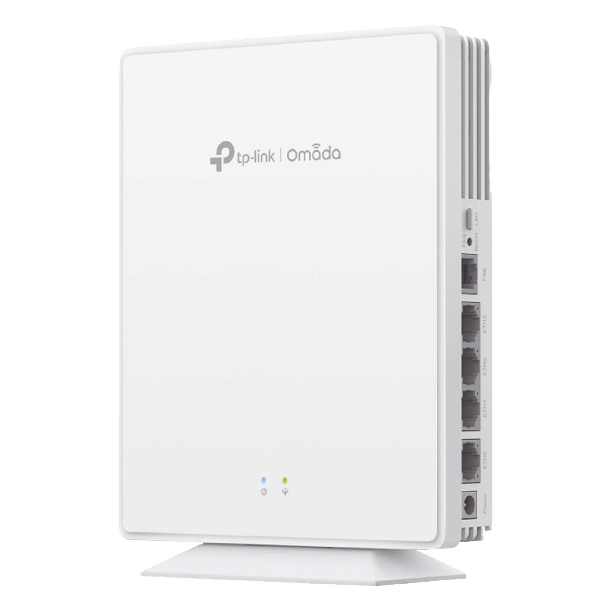 Punto de Acceso GPON Omada / WiFi 6 AX1800 / 1 puerto GPON / 1 Puerto FXS / 4 Puertos 10/100/1000 RJ45 / Wi-Fi 6 AX1800 / Mesh Omada / Configuración por Controlador o Stand-Alone / Para Montaje en Escritorio-Pared — TP-LINK · SKU EAP610GP-DESKTOP