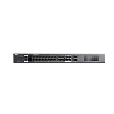 Switch distribución de fibra hasta 23 Tbps de Capacidad, 20 puertos SFP+ 10G, 4 Puertos SFP28 25G y 2 puertos QSFP+ 40G
