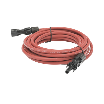 Cable Fotovoltaico, 2.5 m, Rojo, Calibre 10 AWG con Terminal MC4-M en Ambos Extremos — EPCOM POWERLINE · SKU CBLMC42P5MREDV2