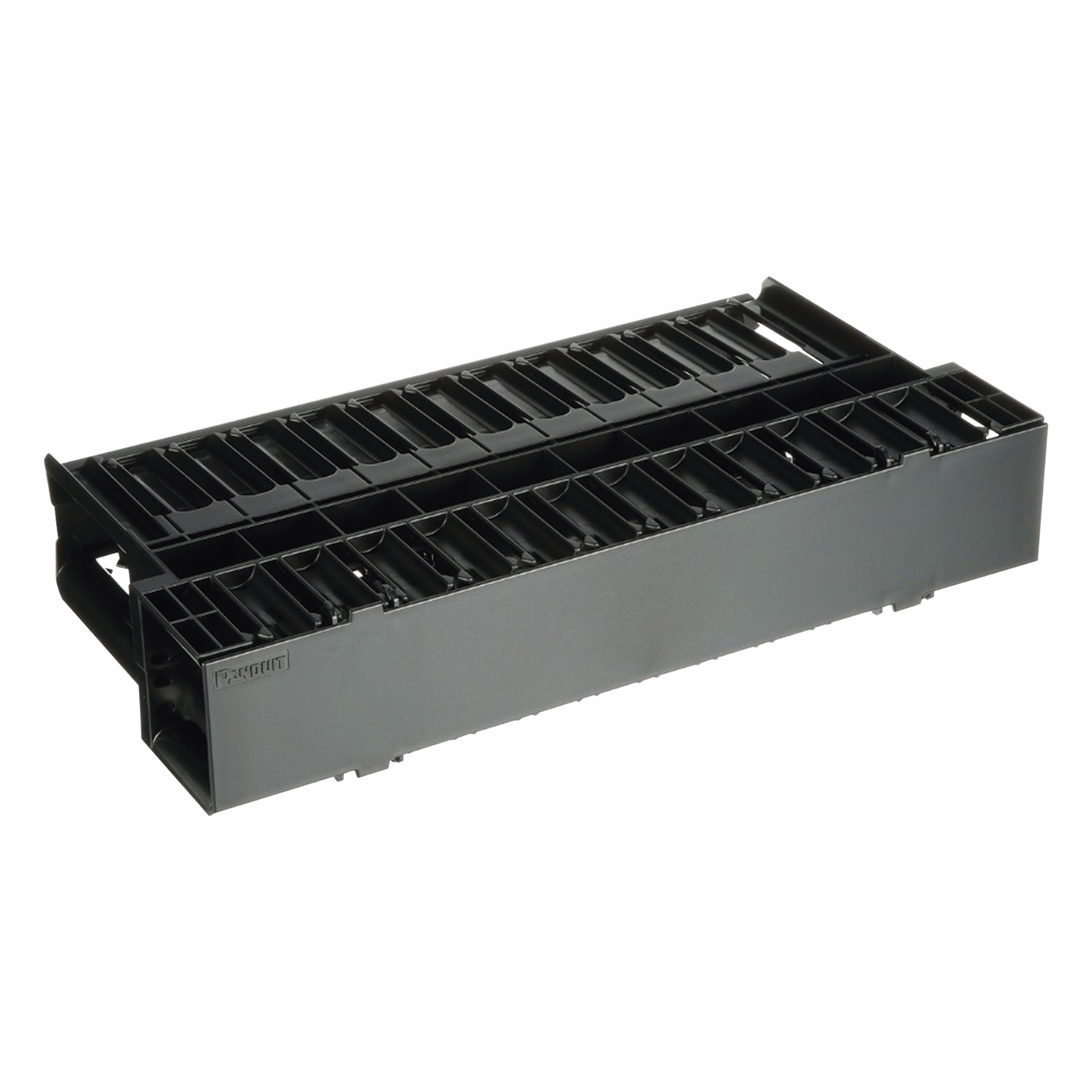 Organizador de Cables Horizontal / Doble Frontal y Posterior / Rack 19in / 2UR / 1.75in de Altura — PANDUIT · SKU NCMH2