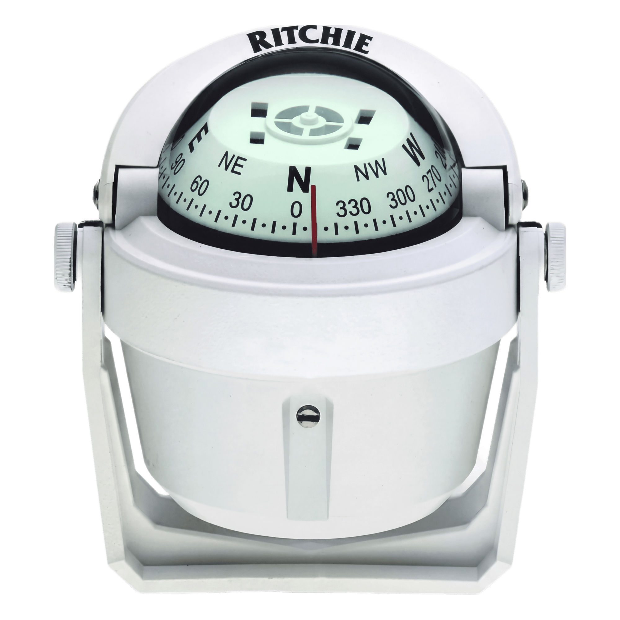 Brújula de Navegación Marítima Ritchie B-51W / Montaje en Bracket / Dial 2" (51 mm) / Iluminación Nocturna Verde / DirectiveForce Magnets / Construcción Compuesta Alta Temperatura / 100% Reparable — RITCHIE · SKU B-51W