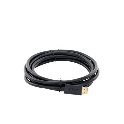 Cable DisplayPort 1.2 Macho a Macho | Longitud 3 Metros (9.84 Pies) | Versión DP1.2 | Soporta 4K@60Hz; 2K@144Hz | Soporta 3D | Color Profundo de 8 y 10 Bits | Blindaje Interno Múltiple | Cobre Estañado 28AWG | Botón de Liberación