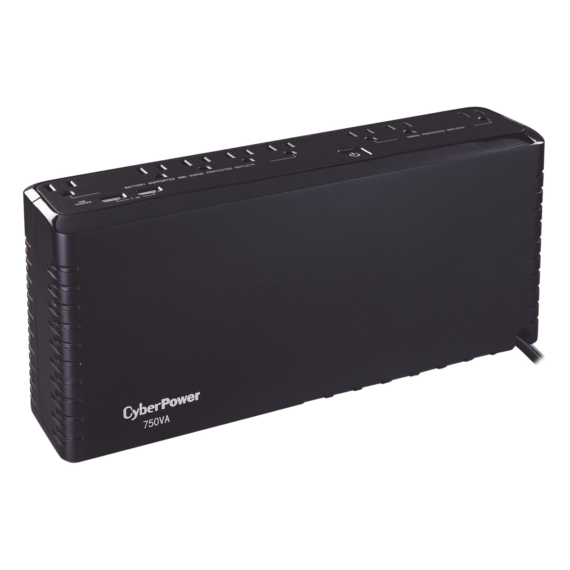 UPS de Escritorio / 750 VA / 375 W / Topología Standby / 8 Tomas NEMA 5-15R / Supresión 890 J / USB 2.4 A — CYBERPOWER · SKU SL750U