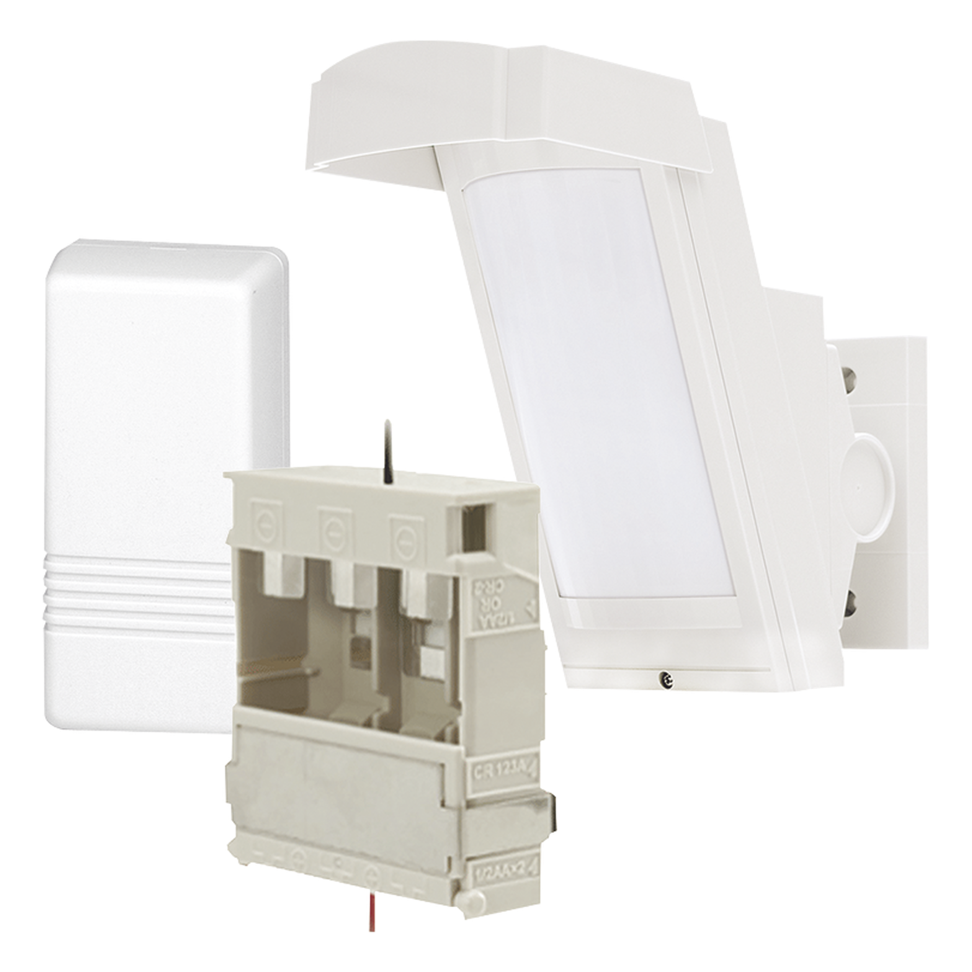 Detector de Movimiento PIR Antimascara / 100% Exterior / Inalámbrico / Hasta 12 metros a 85°; de cobertura/ Instalación a 3 metros / Incluye transmisor 5816 para paneles Honeywell — OPTEX · SKU HX40-RAM-WH