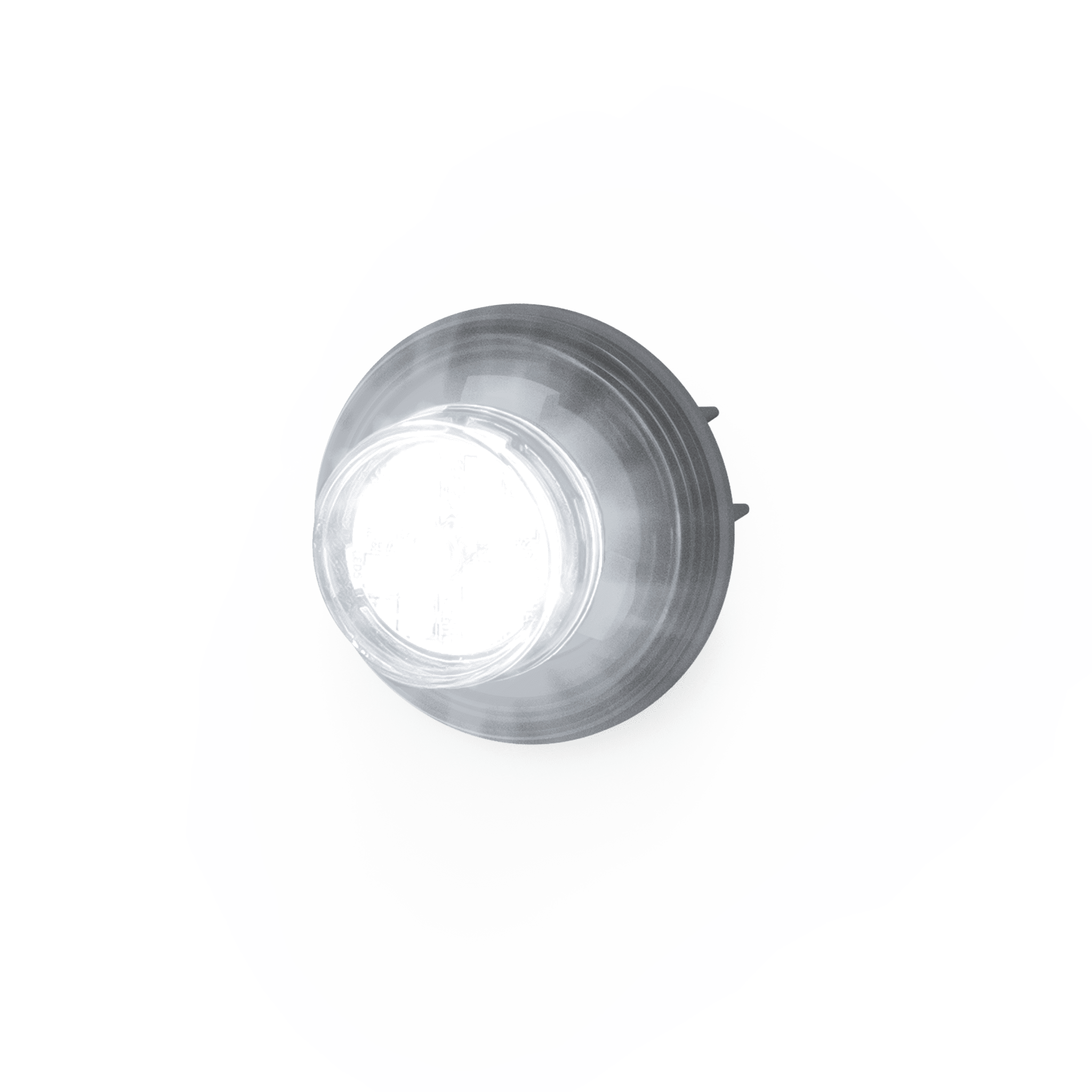 Estrobo Oculto de 12 LED, Rojo/Claro, Bisel Negro, Lente Transparente
