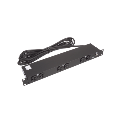 PDU Básico de Montaje en Rack, Con 6 Salidas Frontales NEMA 5-15R, Enchufe de Entrada NEMA 5-15P, de 19in, 1UR, 15 Amp, 120 Vca 