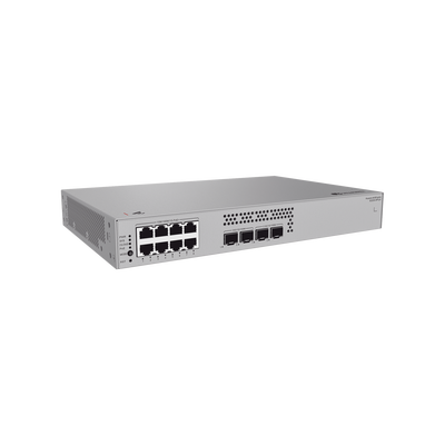 Switch de Acceso eKit Administrable / Capa 2 / 8 Puertos PoE+ Gigabit + 2 SFP + 2 SFP+ / PoE Perpetuo / Presupuesto PoE 128 W / Sin licenciamiento