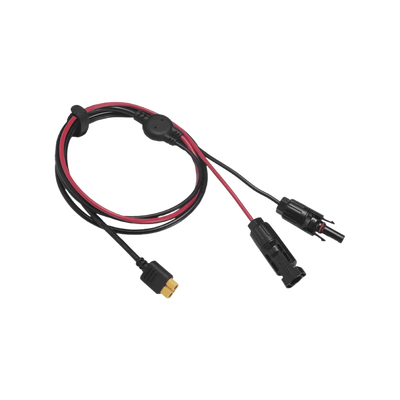 Cable 2.5 m, Negro, Calibre 12 AWG con Terminales MC4 Macho y Hebra para Terminal XT60 — ECOFLOW · SKU LMC4XT60I2.5M