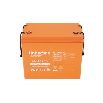 Batería de respaldo 12 V | 75 Ah | AGM | Certificada UL94-V0 Retardante a la Flama | Especial para Seguridad Electrónica | UPS | Sistemas de Emergencia | Vida útil 5 años | Terminales T3