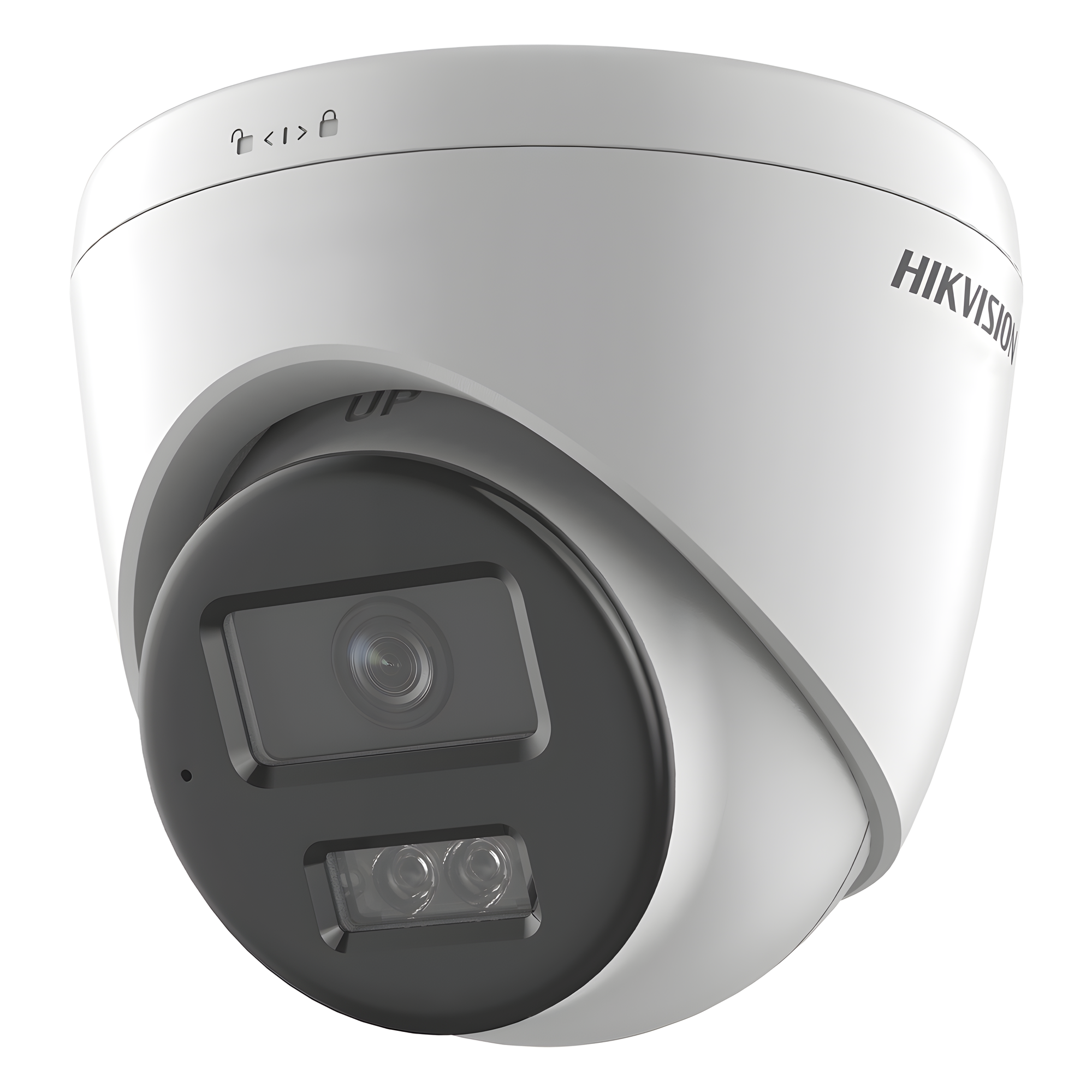 [Dual Light] Turret IP 8 Megapixel (4K) / Lente 2.8 mm / 30 mts IR + 30 mts Luz Blanca / Micrófono Integrado / ACUSENSE Lite / Exterior IP67 / H.265 / PoE / ONVIF / Micro SD — HIKVISION · SKU DS-2CD1383G2-LIU(F)