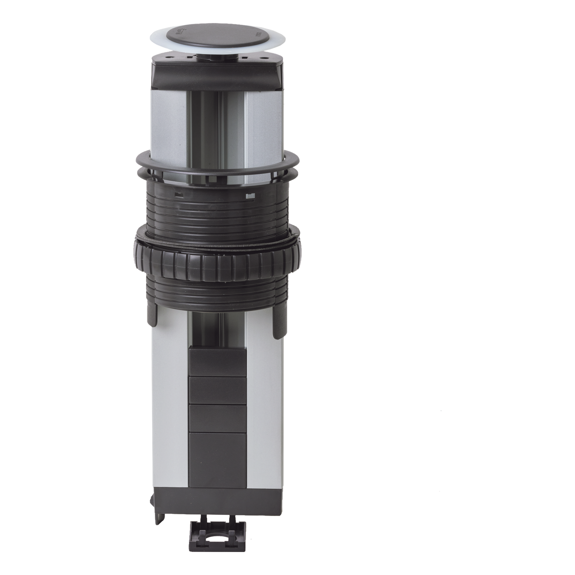 Teleblock Simon K45 para Voz, Datos, Multimedia o Contactos Eléctricos / Capacidad para 5 Módulos K45 / Apertura Automática con Tapa Abatible / Instalación en Mobiliario de Oficina o Comercial / (KTLE205CY) — SIMON · SKU SM-TORR5M-AUT
