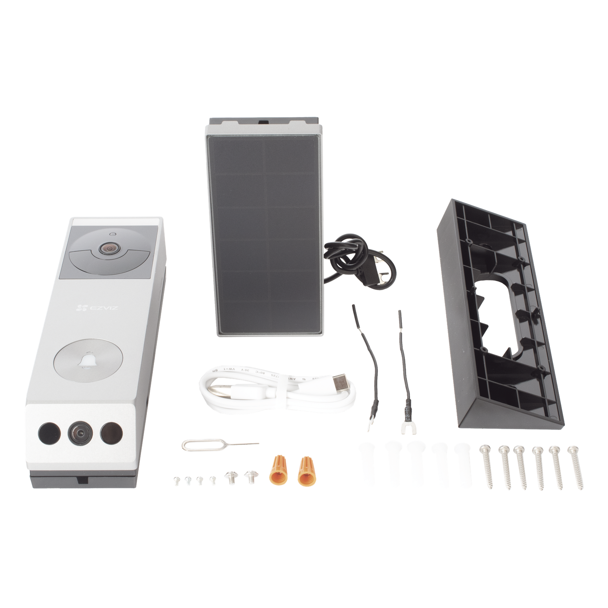 Doorbell de Batería Recargable con Transformador de 5Vcc o Panel Solar (Incluye Panel) / 3 megapíxel / Doble Lente / Protección IP65 / Audio de Dos Vías