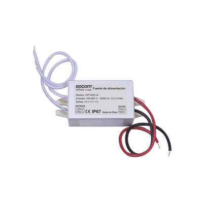 Fuente 12 V | 1 Amper | Waterproof | Intemperie grado IP67