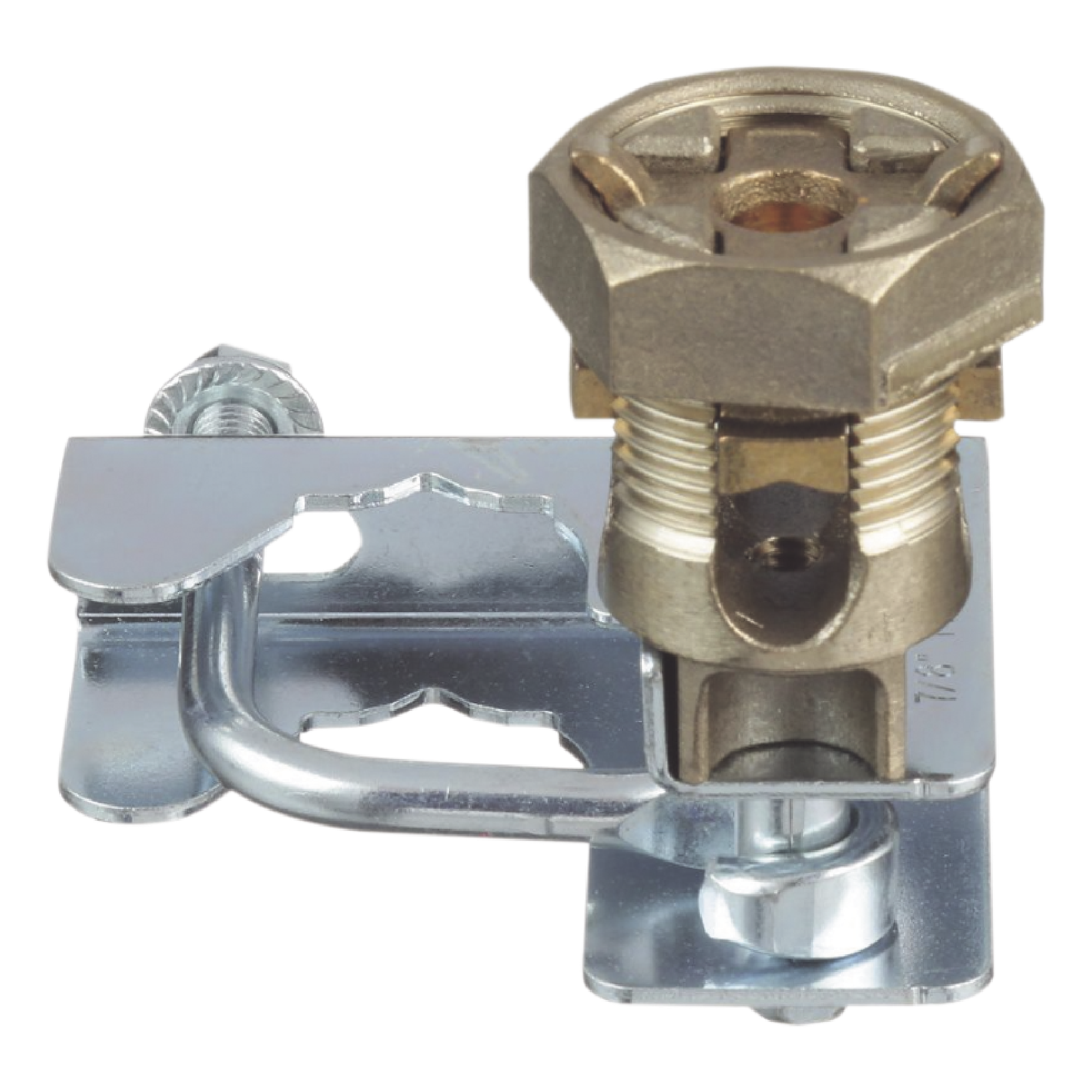 Abrazadera para Tierra Física en Base de Piso Falso, para Cables de 6 a 1/0 AWG. Para Pedestales Cuadrados de 7/8" y Circulares de 1" a 1 1/8" — PANDUIT · SKU GPQC10-1/0