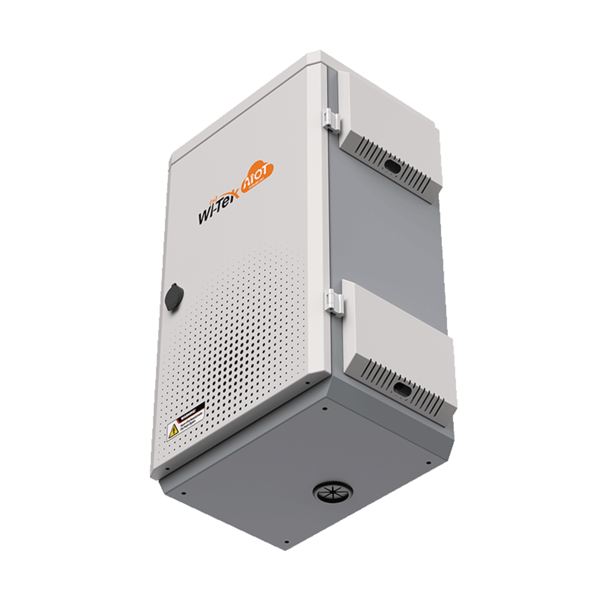 Gabinete de Acero Ventilado para Exterior 680 x 480 x 315 mm con Rieles DIN y 4 Placas Laterales para Montaje de Equipos por Fuera