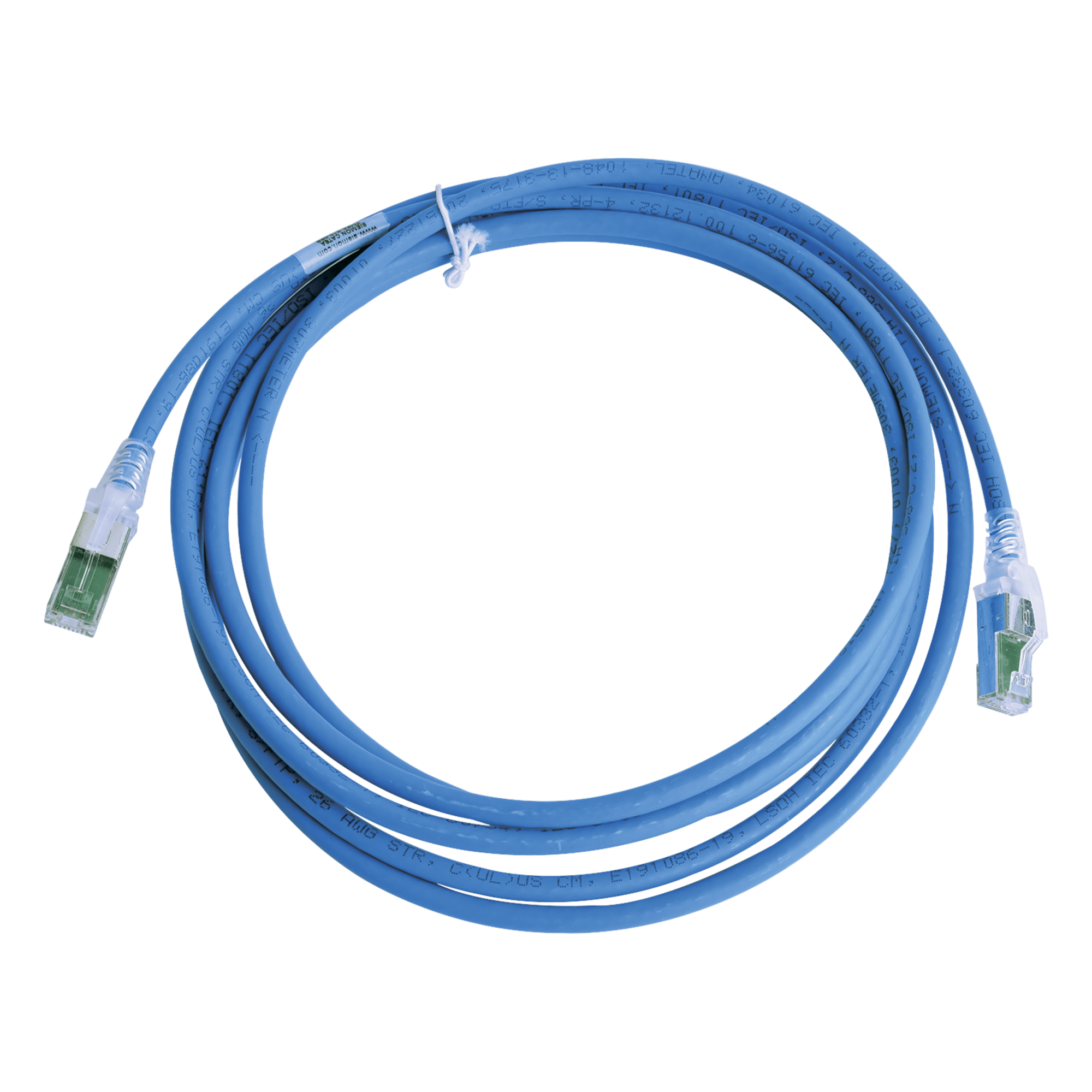 Patch Cord Z-MAX Cat6A S/FTP, CM/LS0H, 3.05 Metros (10 Pies), Color Azul, Versión Bulk (Sin Empaque Individual) — SIEMON · SKU ZM6A-S10-06B