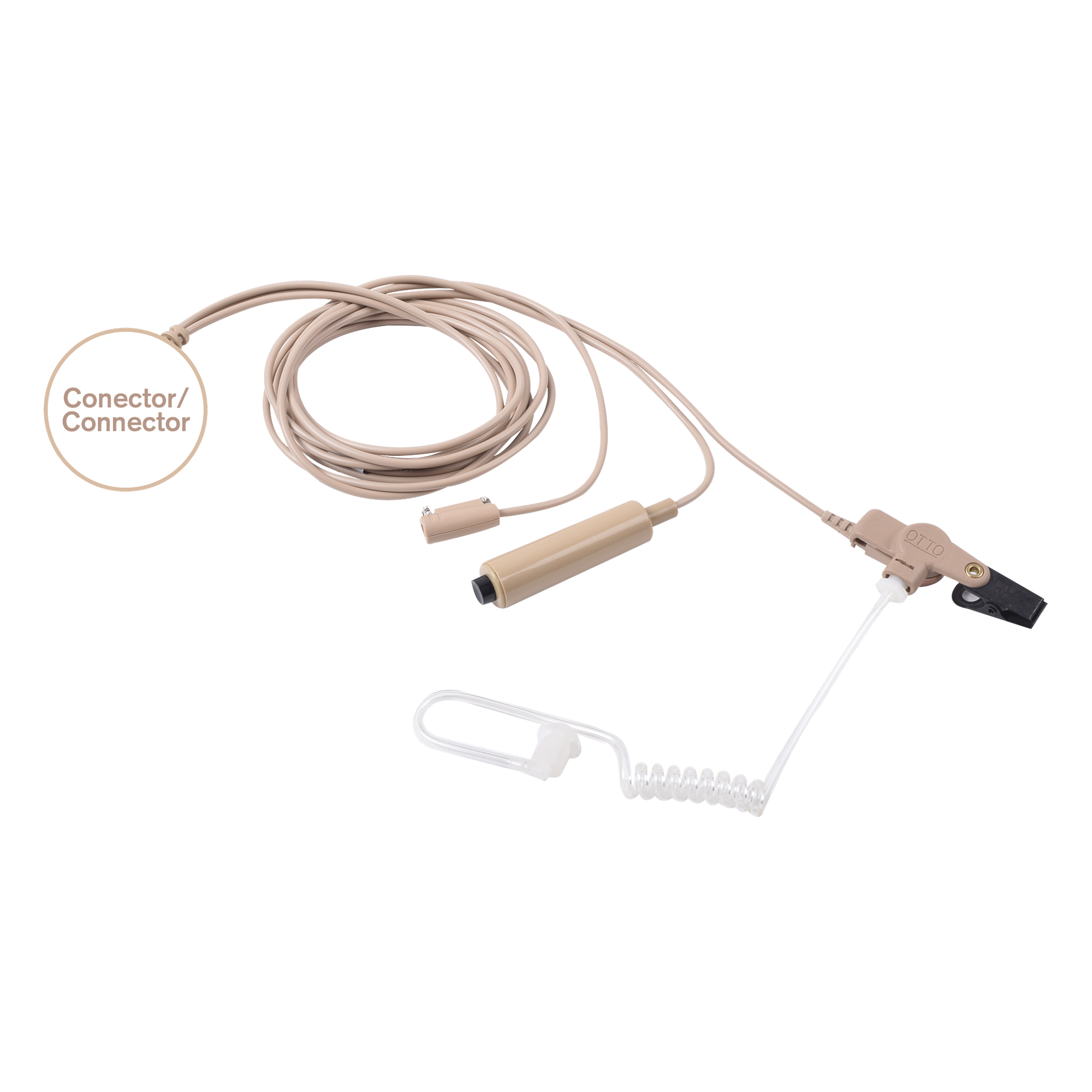 Kit de Micrófono-Audífono profesional de 3 cables para KENWOOD NX-200/300/410, TK-480/2180/3180 — OTTO · SKU V1-10356