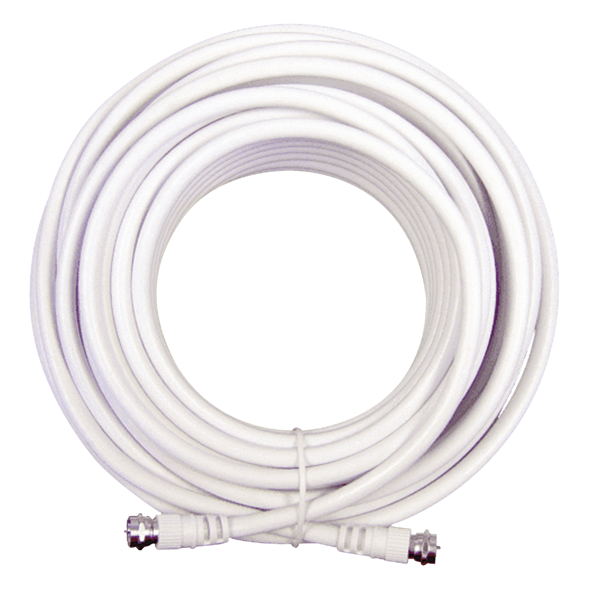 Jumper Coaxial con Cable Tipo RG-6 en Color Blanco de 6.09 Metros (20 Pies) de Longitud y Conectores F Macho en Ambos Extremos. 75 Ohm de Impedancia. — WILSONPRO / WEBOOST · SKU 950-620
