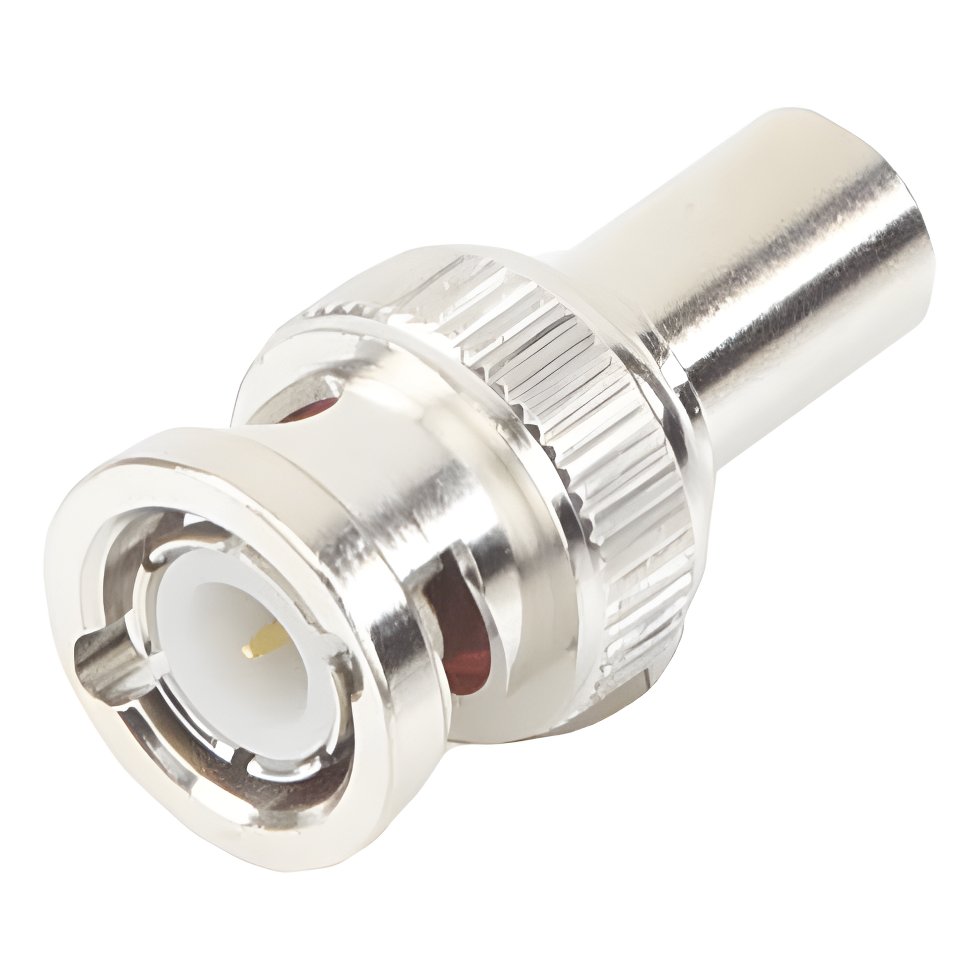 Carga Coaxial Terminal de 75 Ohm para CCTV, 1/2 Watt, en Conector BNC Macho, Níquel/ Oro/ Delrin — RF INDUSTRIES,LTD · SKU RFB-1750