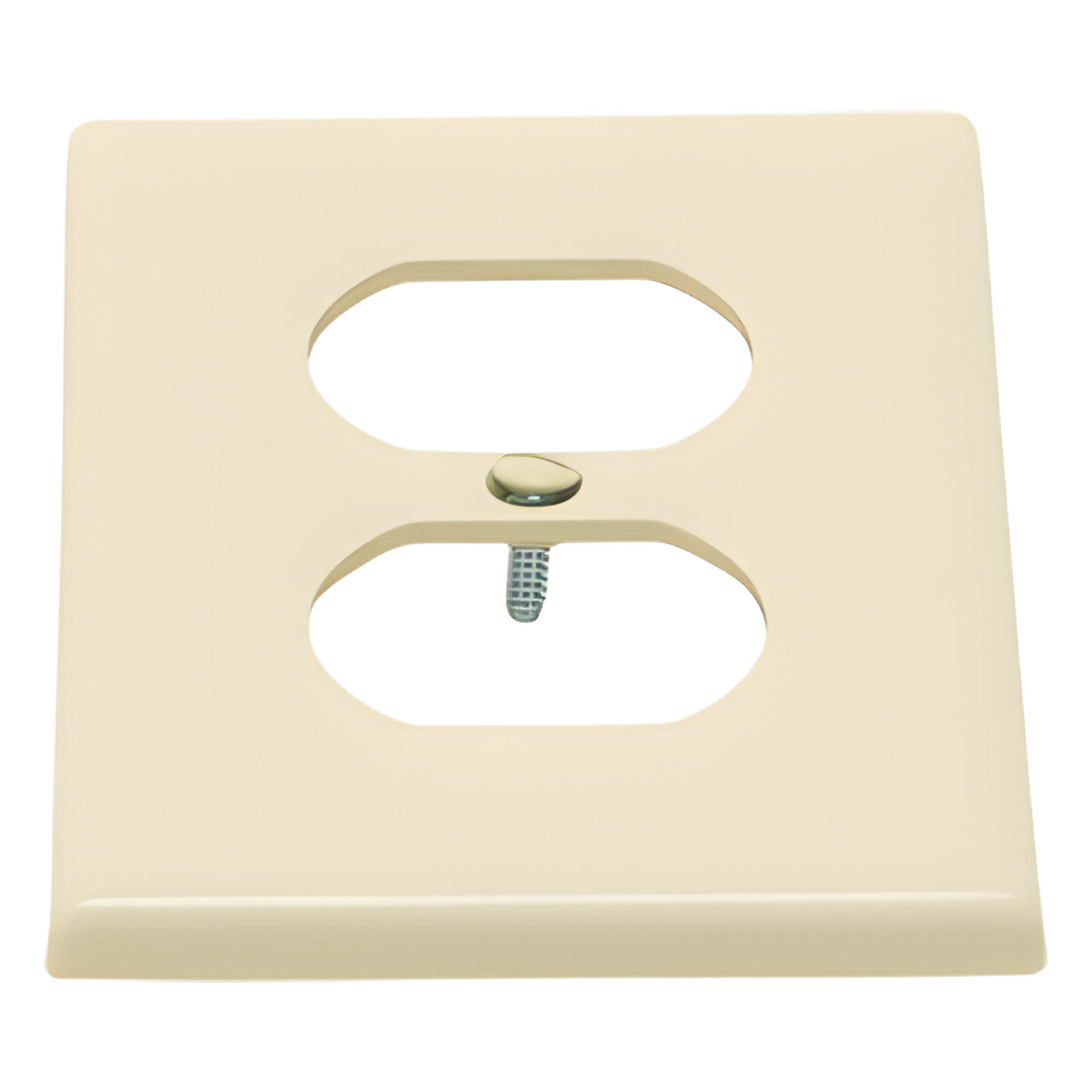 Placa de Pared para Contacto Duplex Color Marfil.