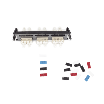 Placa Acopladora de Fibra Óptica Quick-Pack, Con 3 Conectores LC Quad (12 Fibras), Para Fibra Multimodo, Beige