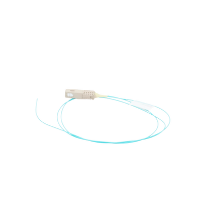 Pigtail de Fibra Óptica LC Simplex, Multimodo OM3 XGLO 50/125, OFNR, Color Aqua, 1 Metro (3.28 Pies)