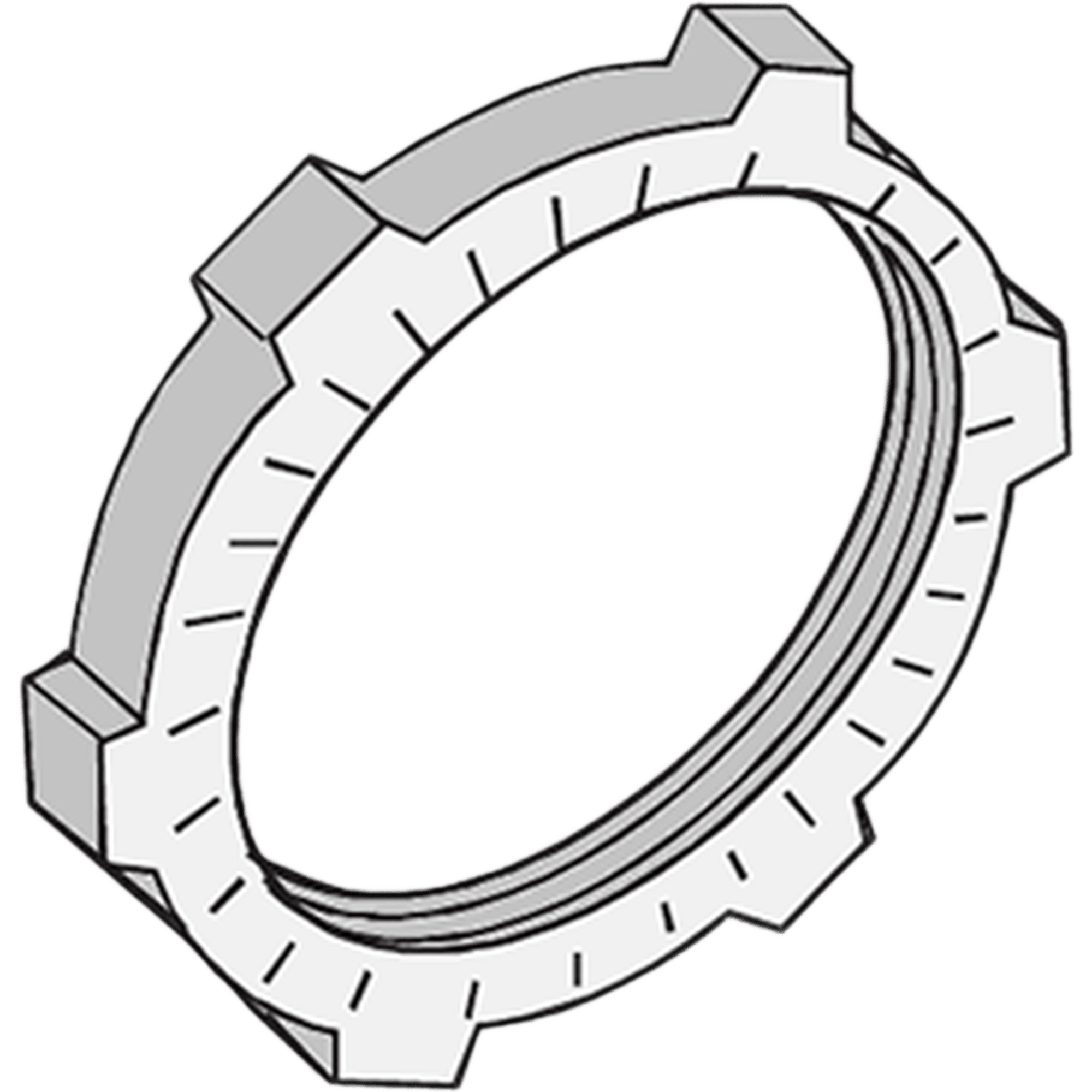 Contratuerca Metálica Zamac de 1 1/4" (32 mm).