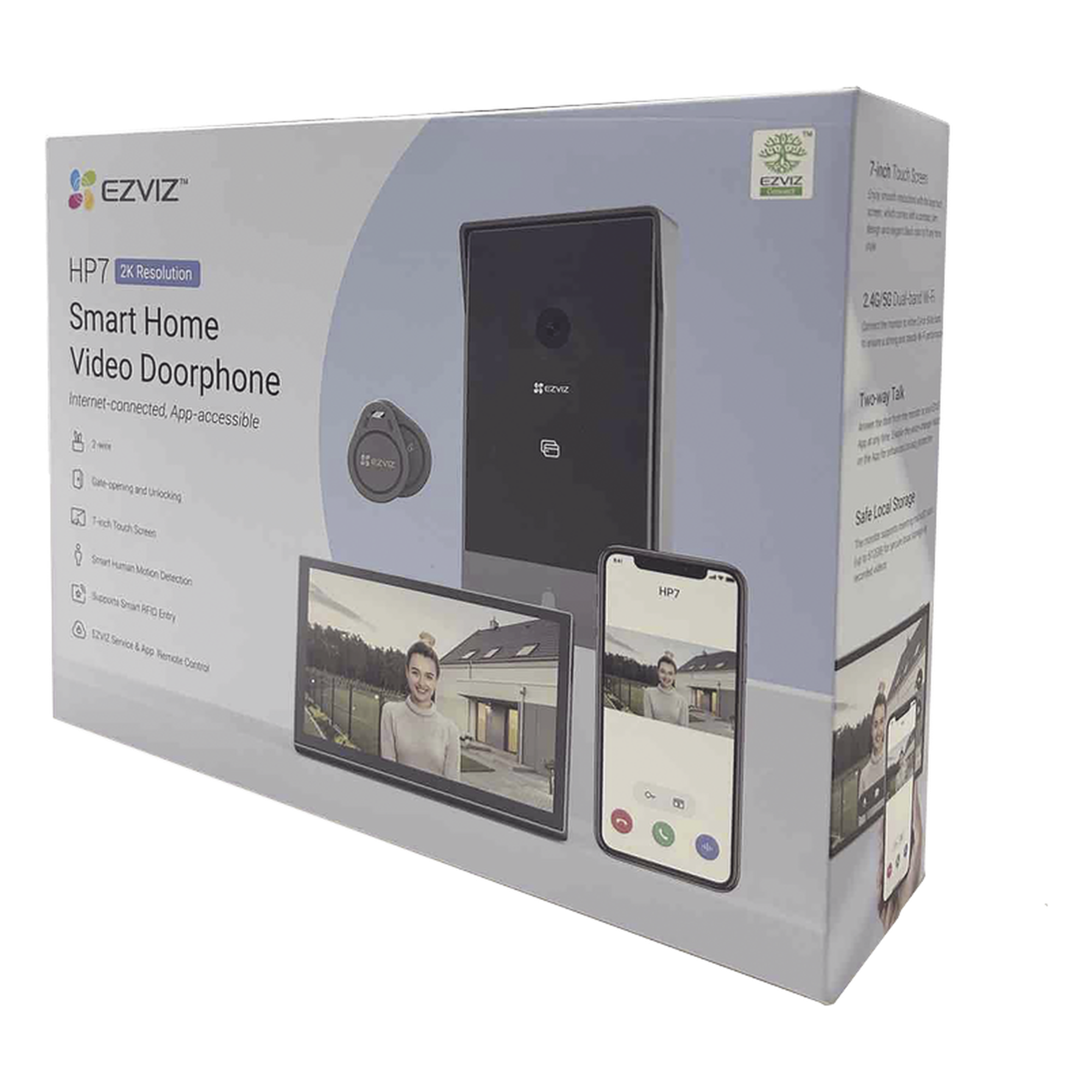 Videoportero IP Conexión a 2 Hilos / Con Monitor Wi-Fi para Interior / Frente de Calle IP65 Uso En Exterior Debe Tener Protección / Cámara 3 Megapíxel / Llamada a la App / Apertura remota / Apertura de 1 Puerta y un 1 Porton 