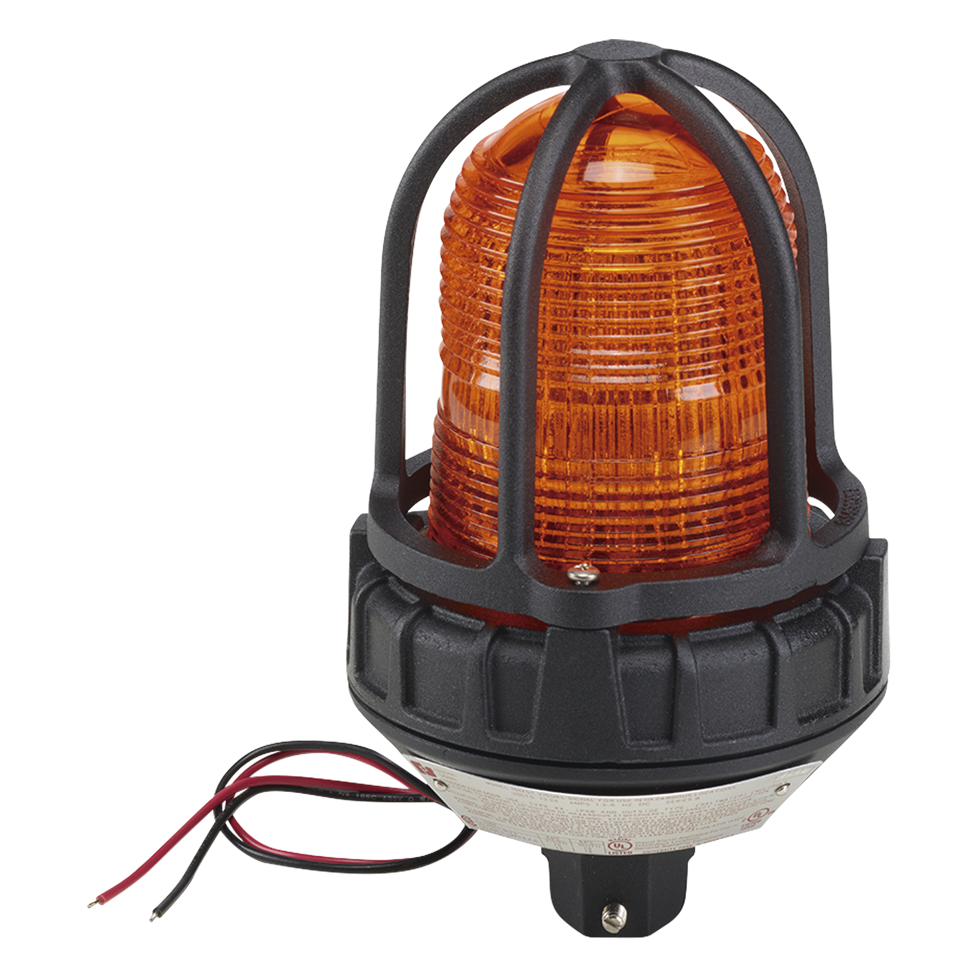 Luz estroboscópica para ubicaciónes peligrosas,  montaje tipo tubo, 12-24 VCD, color Ámbar — FEDERAL SIGNAL INDUSTRIAL · SKU 151XST-012024-A
