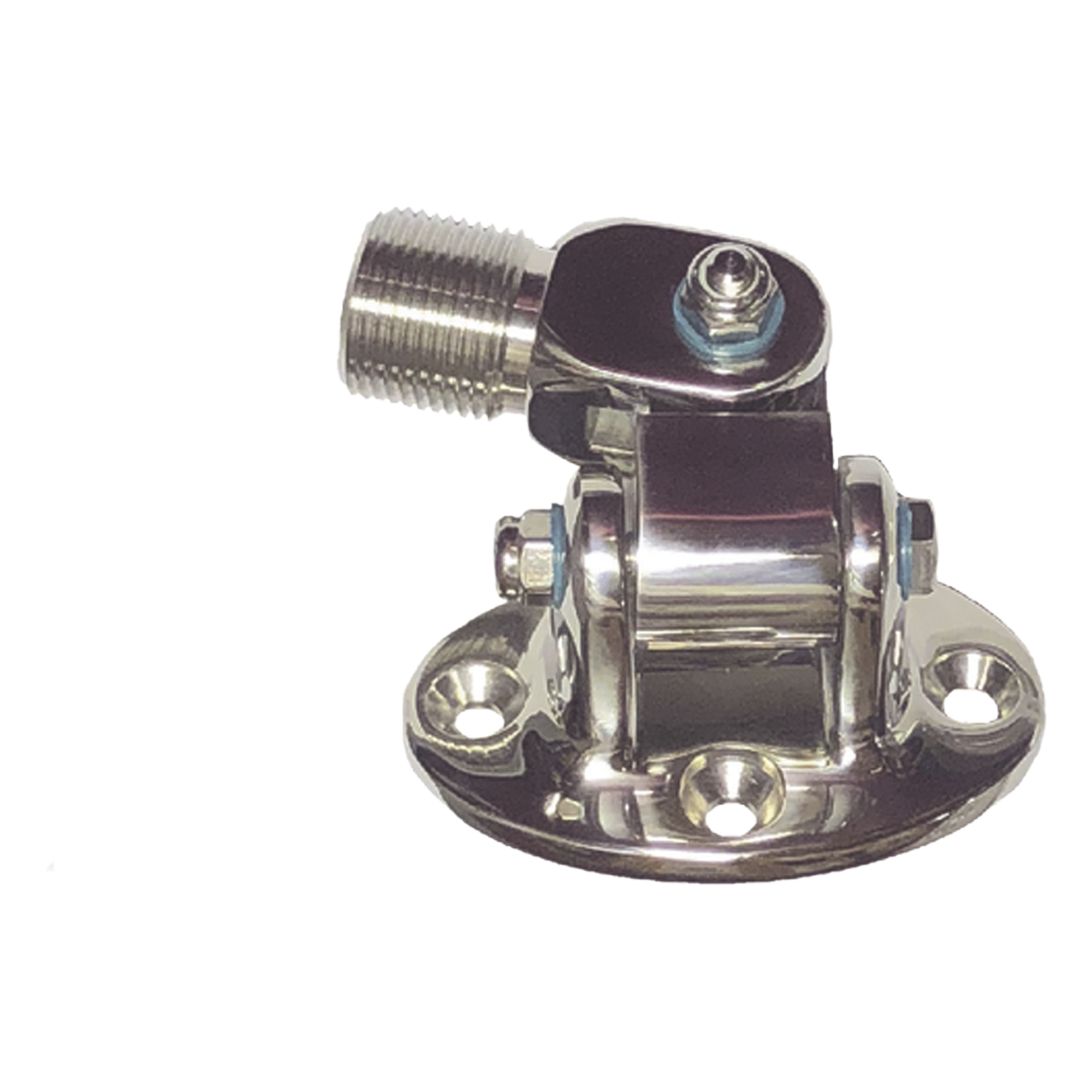 Montaje de acero inoxidable ovalado, con rosca estándar 1" x 14 hilos — GEMECO · SKU 121R