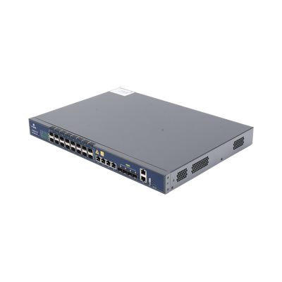 OLT de 16 puertos GPON con 8 puertos Uplink (4 puertos Gigabit Ethernet + 4 puertos SFP / puertos SFP+) hasta 2,048 ONUs