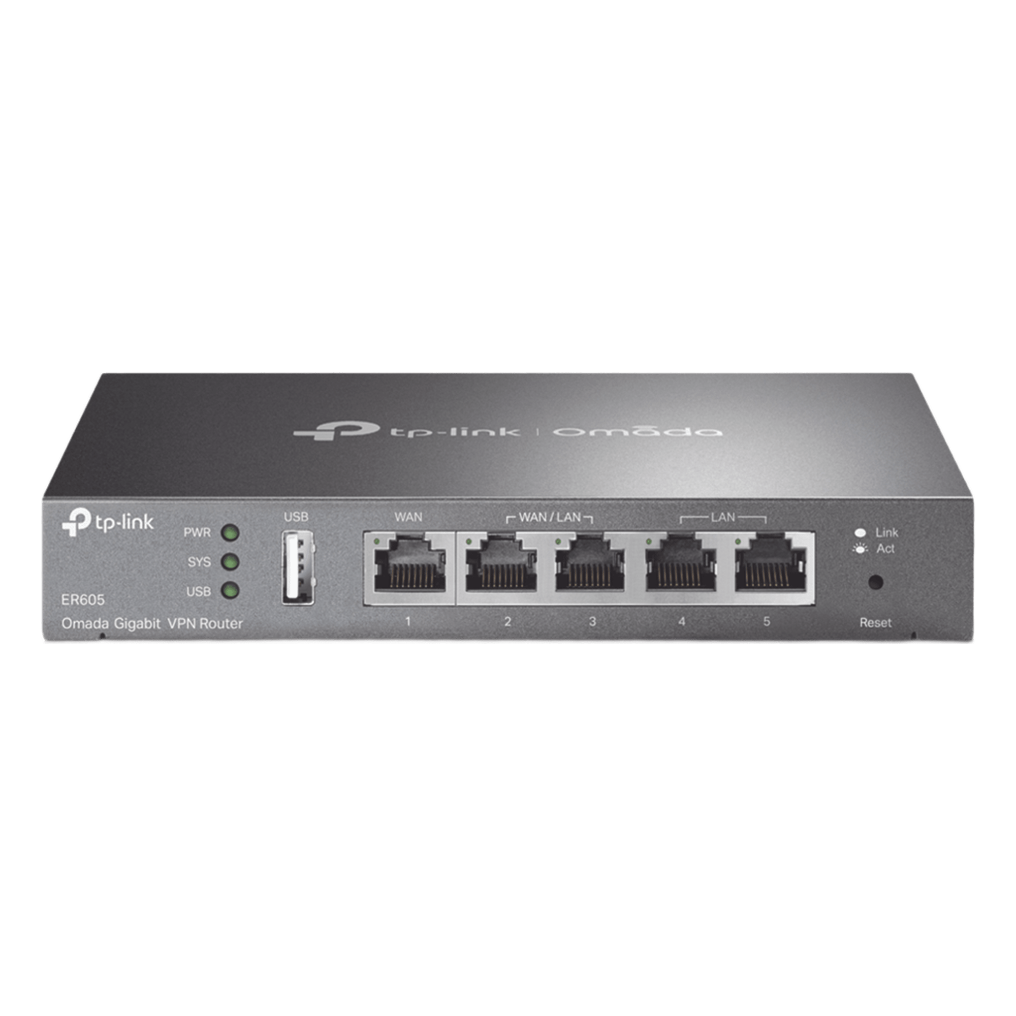 Router Omada VPN / SDN Multi-WAN Gigabit / 1 Puerto WAN Gigabit / 2 Puertos LAN Gigabit / 2 Puertos configurables LAN/WAN / 150,000 Sesiones Concurrentes / Administración Centralizada OMADA o Stand-Alone / 1 Puerto USB 2.0 — TP-LINK · SKU ER605