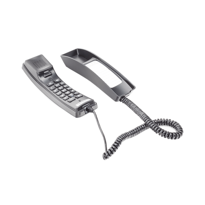 Teléfono IP profesional para Hotelería, montaje en pared, teclado numérico estándar, conferencia de 3 vías, Opus y PoE.