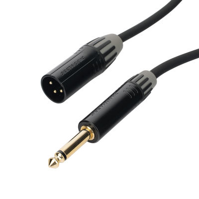 Cable de Audio | XLR 3 Polos Macho a Plug 1/4 in mono | Conector Seetronic Serie M SCMF3 - MP2X | Longitud 5m