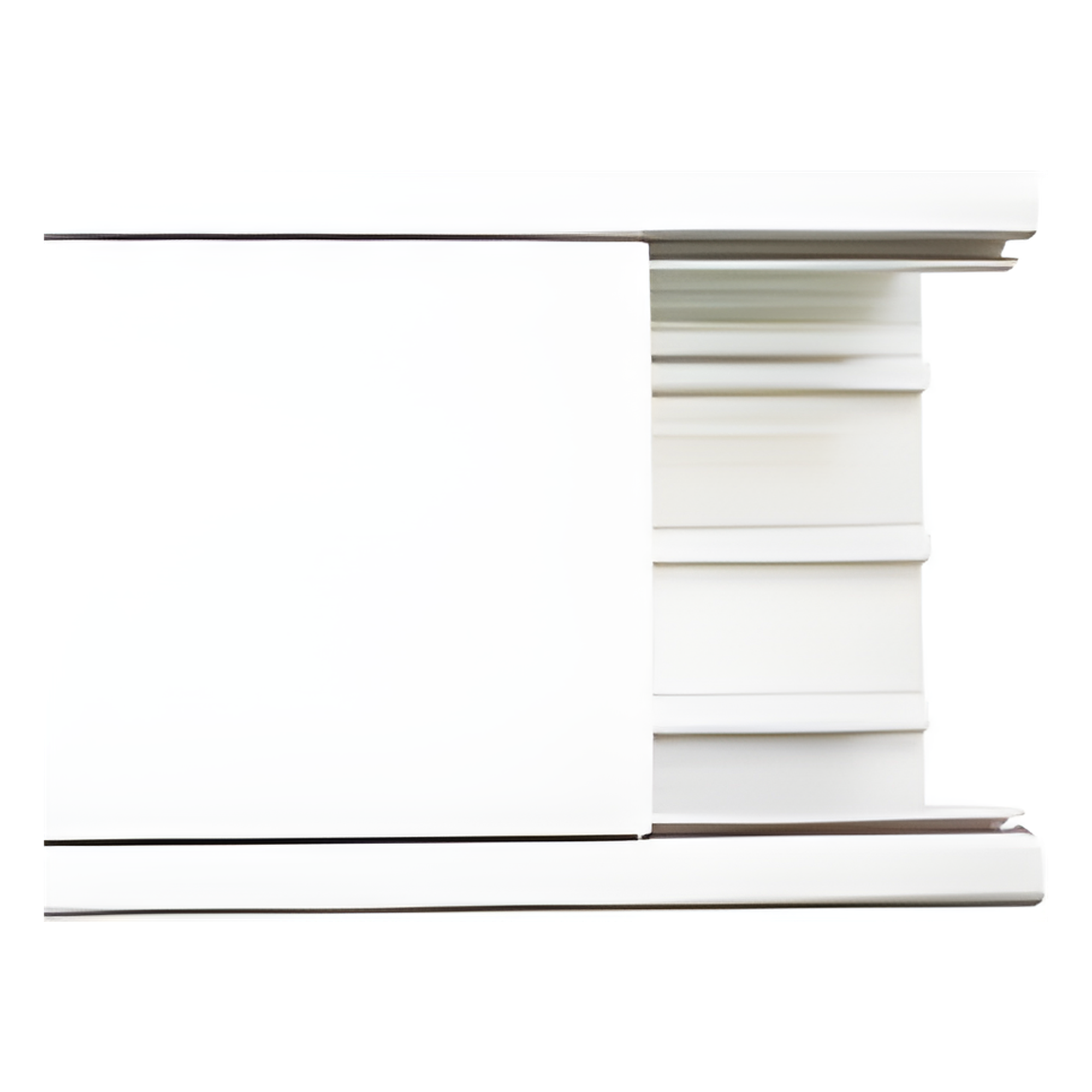 Canaleta con tapa en color blanco de PVC auto extinguible 100 x 52 x 2500mm (5501-01250) — THORSMAN · SKU TEK-100