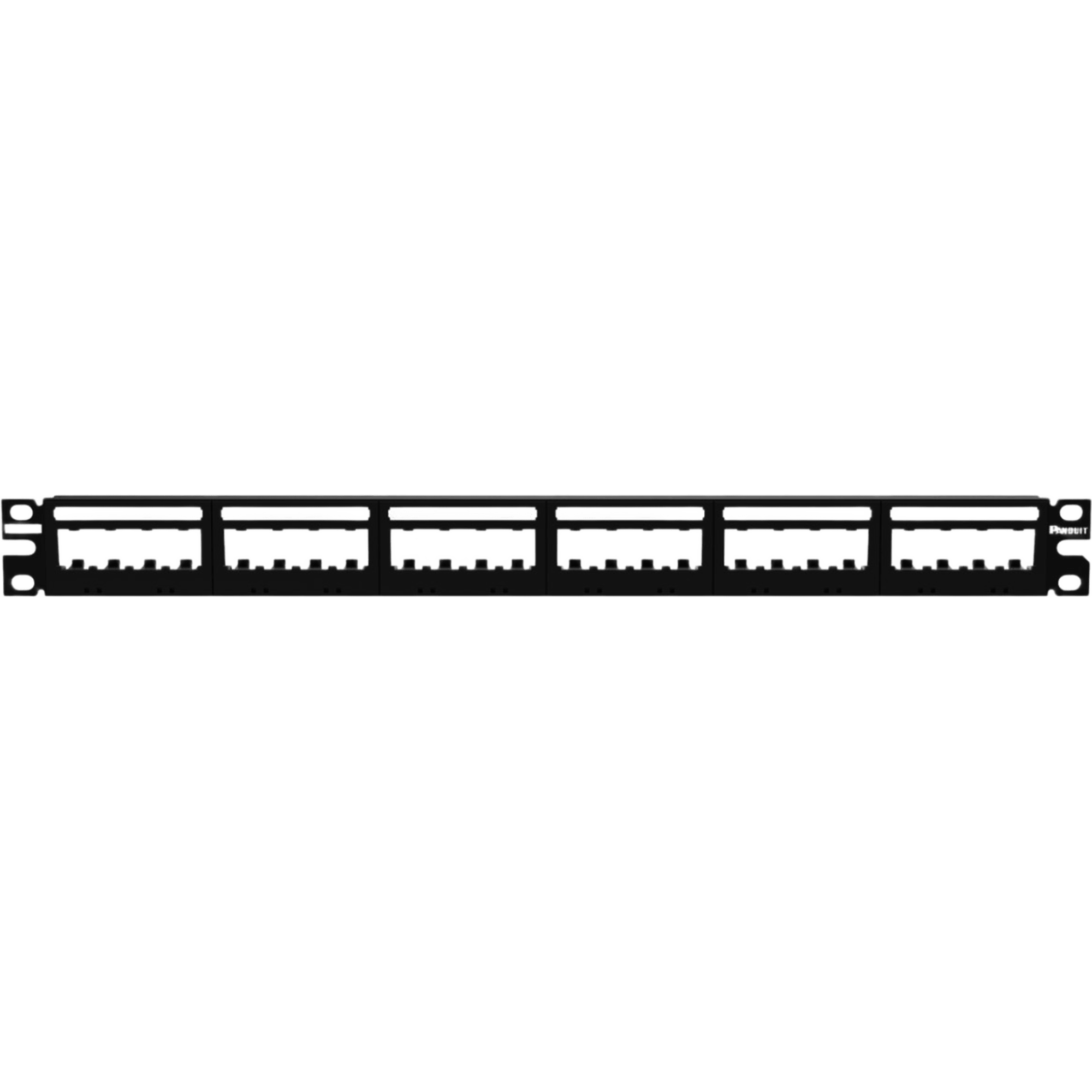Panel de Parcheo Modular Mini-Com (Sin Conectores), Ultimate IDÆ, Plano, Sin Blindaje, Con Etiqueta y Cubierta, de 24 Puertos, 1UR