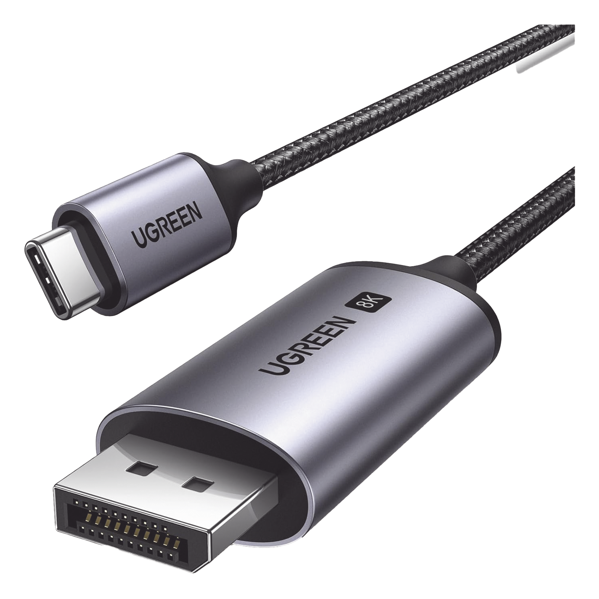 Cable USB-C a DisplayPort 1.4 / 3 m (9.84 pies) / 8K@60Hz / 4K@240Hz / HDR10+ / eARC / Thunderbolt 3 y 4 / Nylon trenzado — UGREEN · SKU 25839
