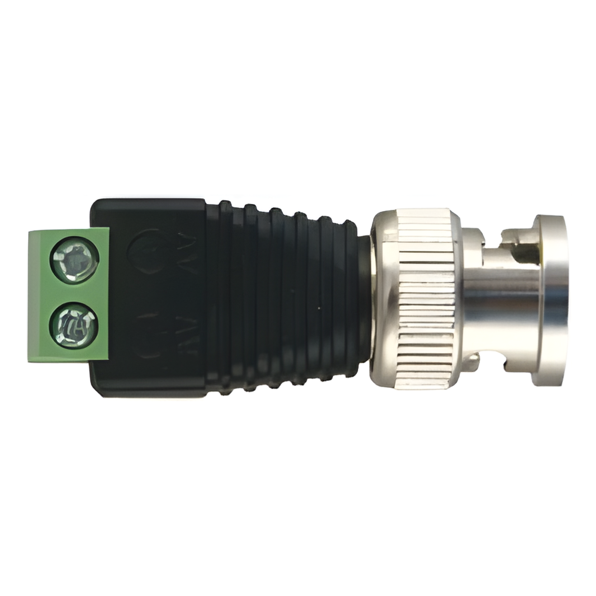 Adaptador de conector BNC macho a 2 terminales-tornillo para cables AWG-26-14, en aplicaciones Video Vigilancia, Níquel/ Oro/ PTFE y PVC. — EPCOM TITANIUM · SKU TT-RG-17
