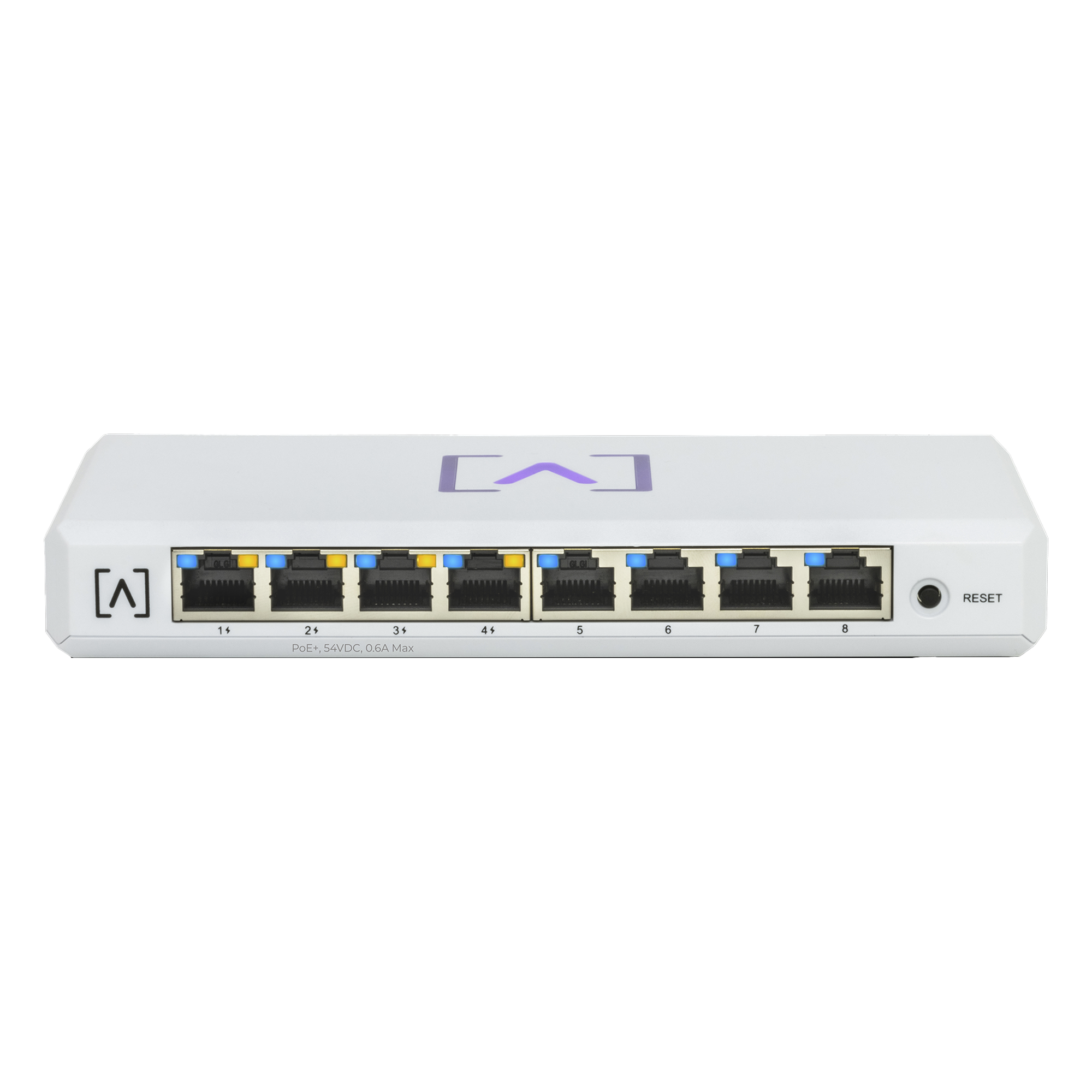 Switch Gigabit PoE+ Administrable / 8 puertos 10/100/1000 Mbps (4 de ellos PoE+ 802.3af/at) / Hasta 60W / Administración nube gratuita / Presupuesto de 60W — ALTA LABS · SKU S8-POE