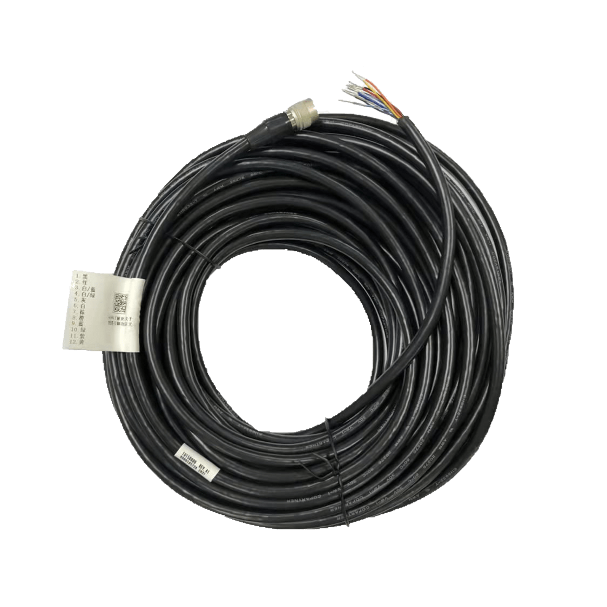 Cable de Alimentación y E/S / Conector P10 12-Pines / Varias Longitudes 3-20 m (9.8-65.6 ft) / PVC / UL / RoHS 2.0 — HIKROBOT · SKU MV-ACP-H12P-OPEN-ST-3M